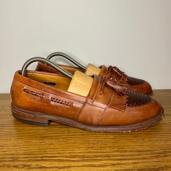 Allen Edmonds Cody Brown Leather Tassel Kiltie Loafers Shoes Men’s Size 7.5 - Picture 1 of 8
